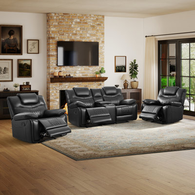 Hokku Designs Jepum 2 - Piece Genuine Leather Manual Reclining